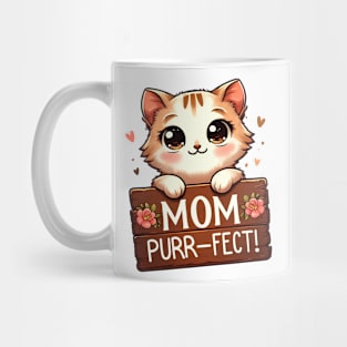 "Mom Purr-fect" Cute Kitten Mother's Day Mug